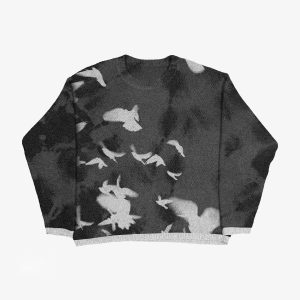 Round-neck loose pullover sweater for the street 2870